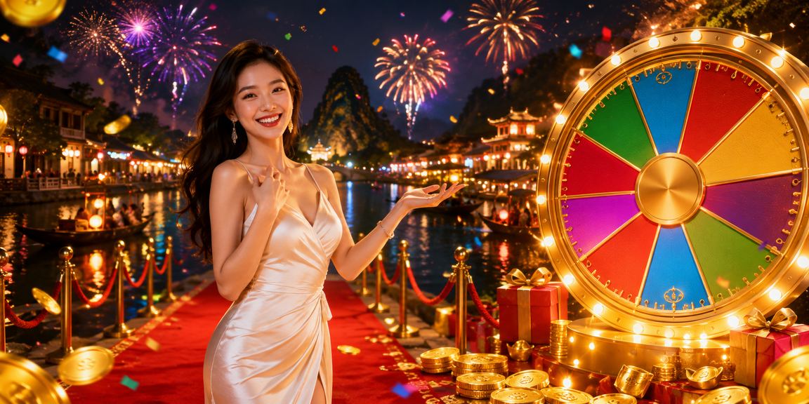 Không khí lễ hội rút thăm trúng thưởng tại Ninh Bình với cờ hoa rực rỡ